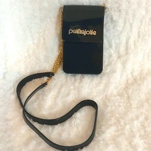 NWT Petite Jolie PVC Cell Phone Case With Yellow Gold Chain Link Strap/Crossbody